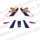 chtistick KIT AUTOCOLLANT HONDA XL 125S 1985 BLANC BLEU