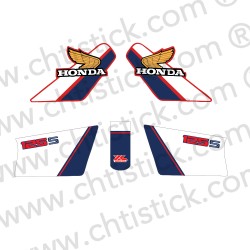 chtistick KIT AUTOCOLLANT HONDA XL 125S 1985 BLANC BLEU