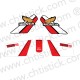 chtistick KIT AUTOCOLLANT HONDA XL 125S 1985 BLANC ROUGE