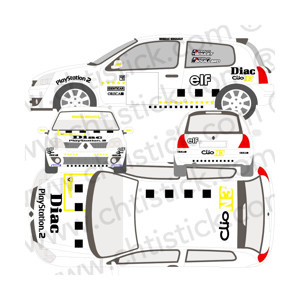Kit déco Rallye Clio