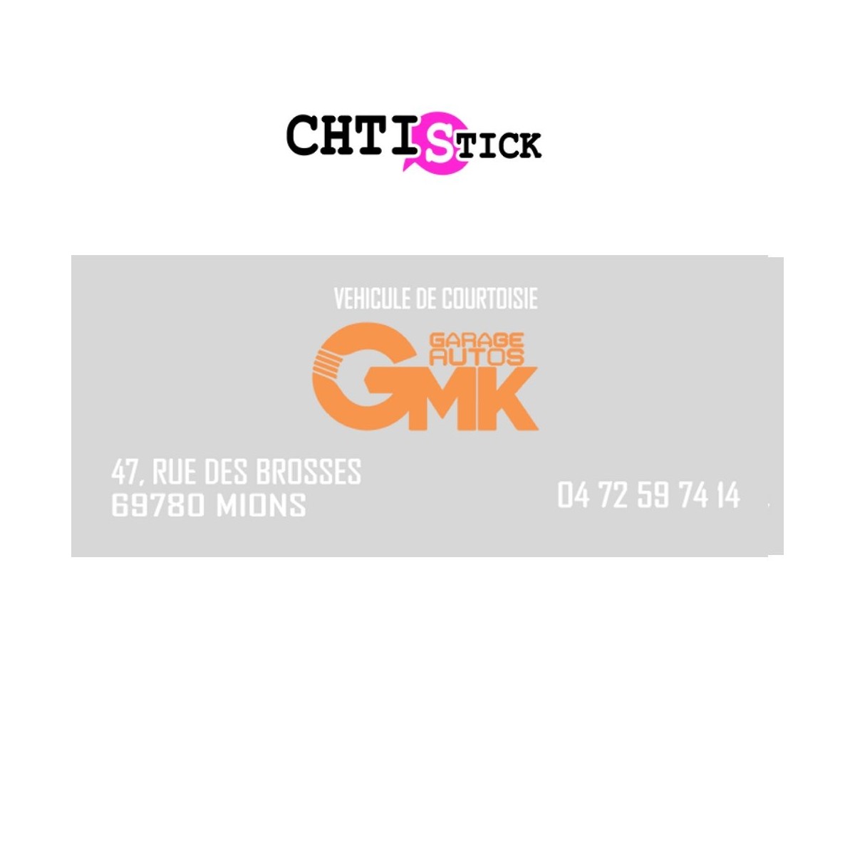 Marquage véhicule de prêt garage