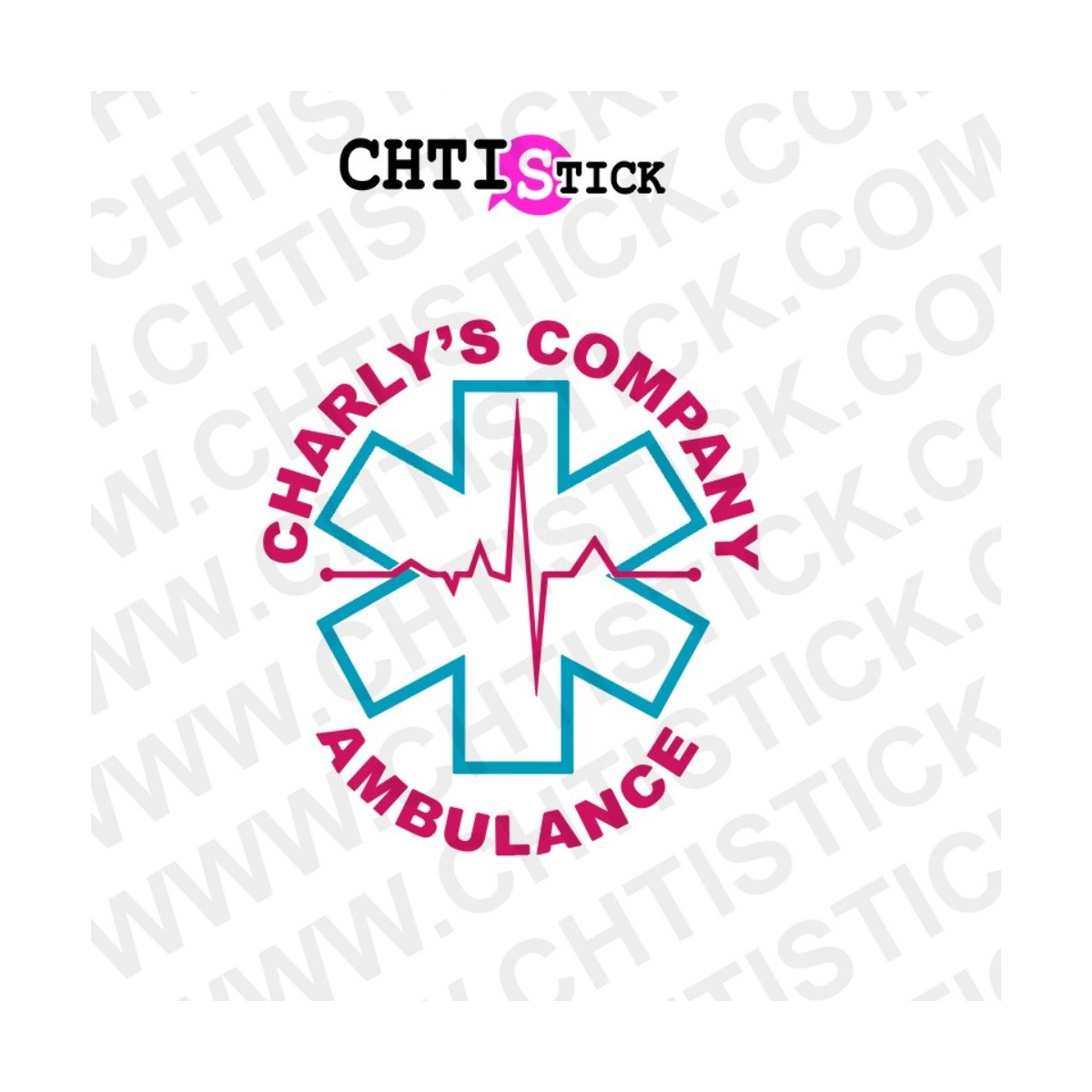 AUTOCOLLANT CROIX DE VIE PERSONNALISE