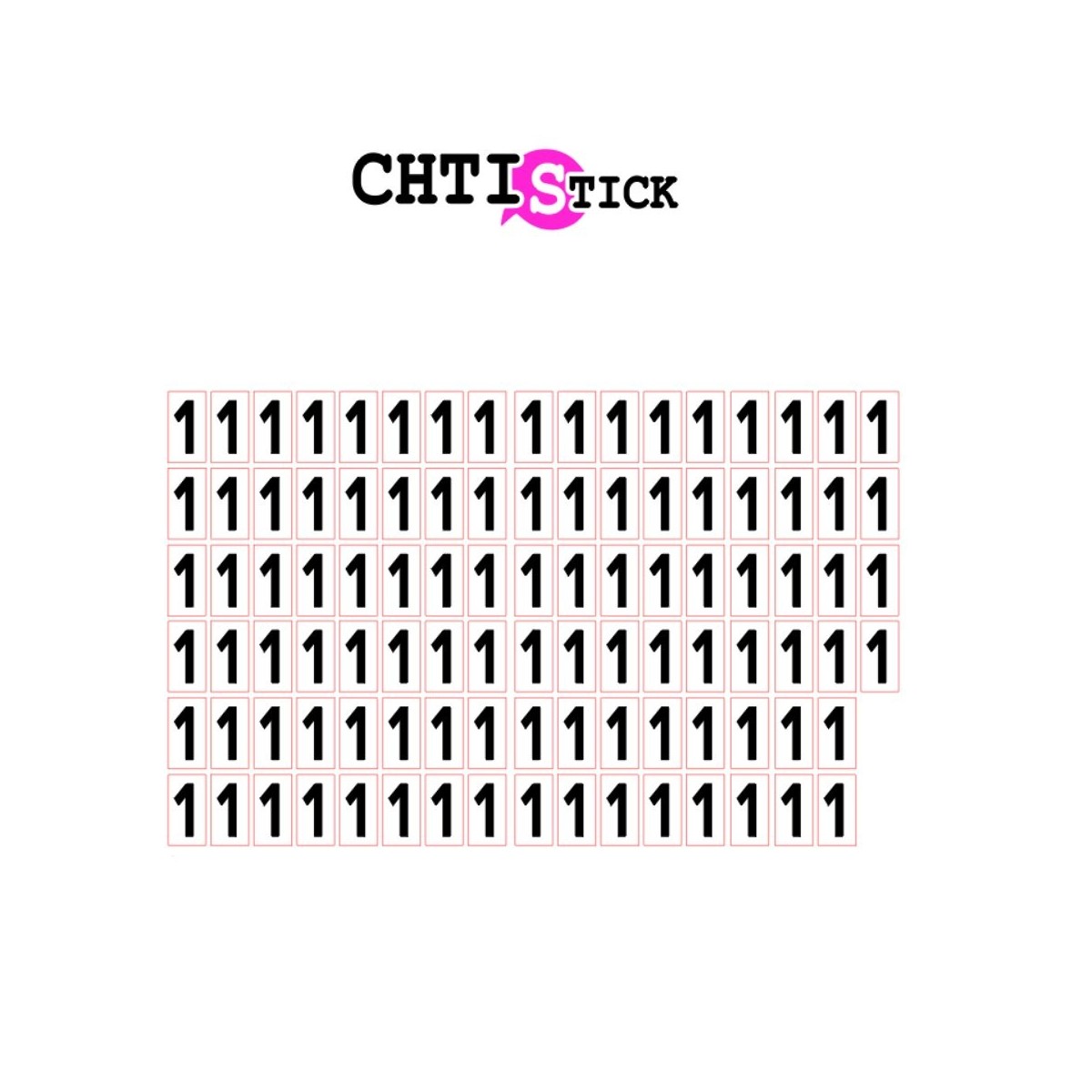 autocollant personnalisé numéro