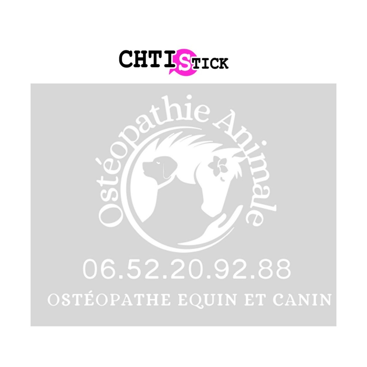 Autocollant ostéopathie animale