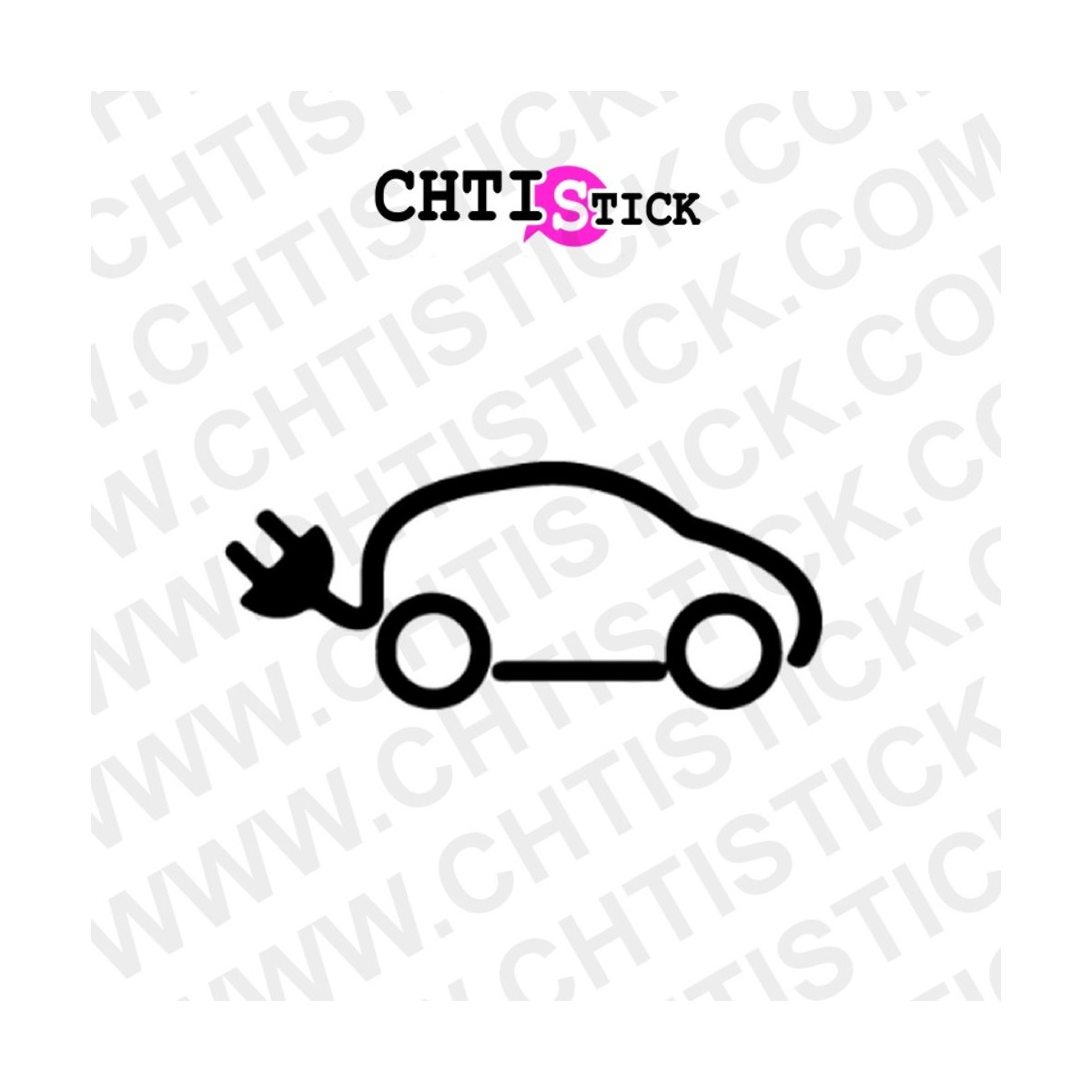 Voiture electrique adhésif