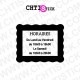 Autocollant horaires d'ouverture