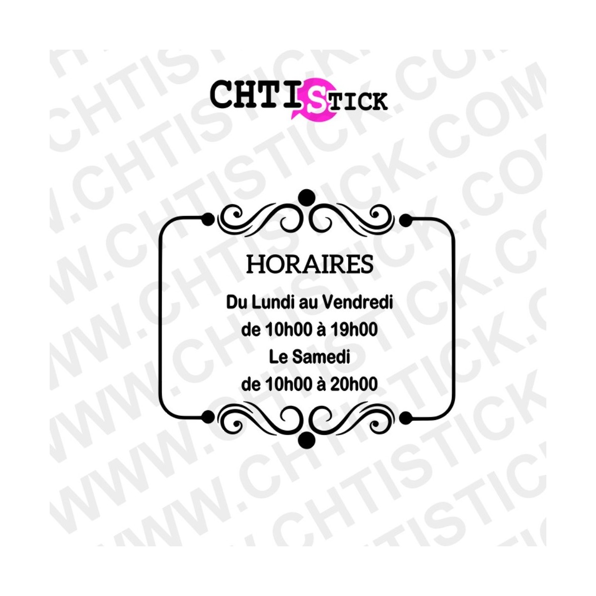 STICKERS HORAIRES DE MAGASIN