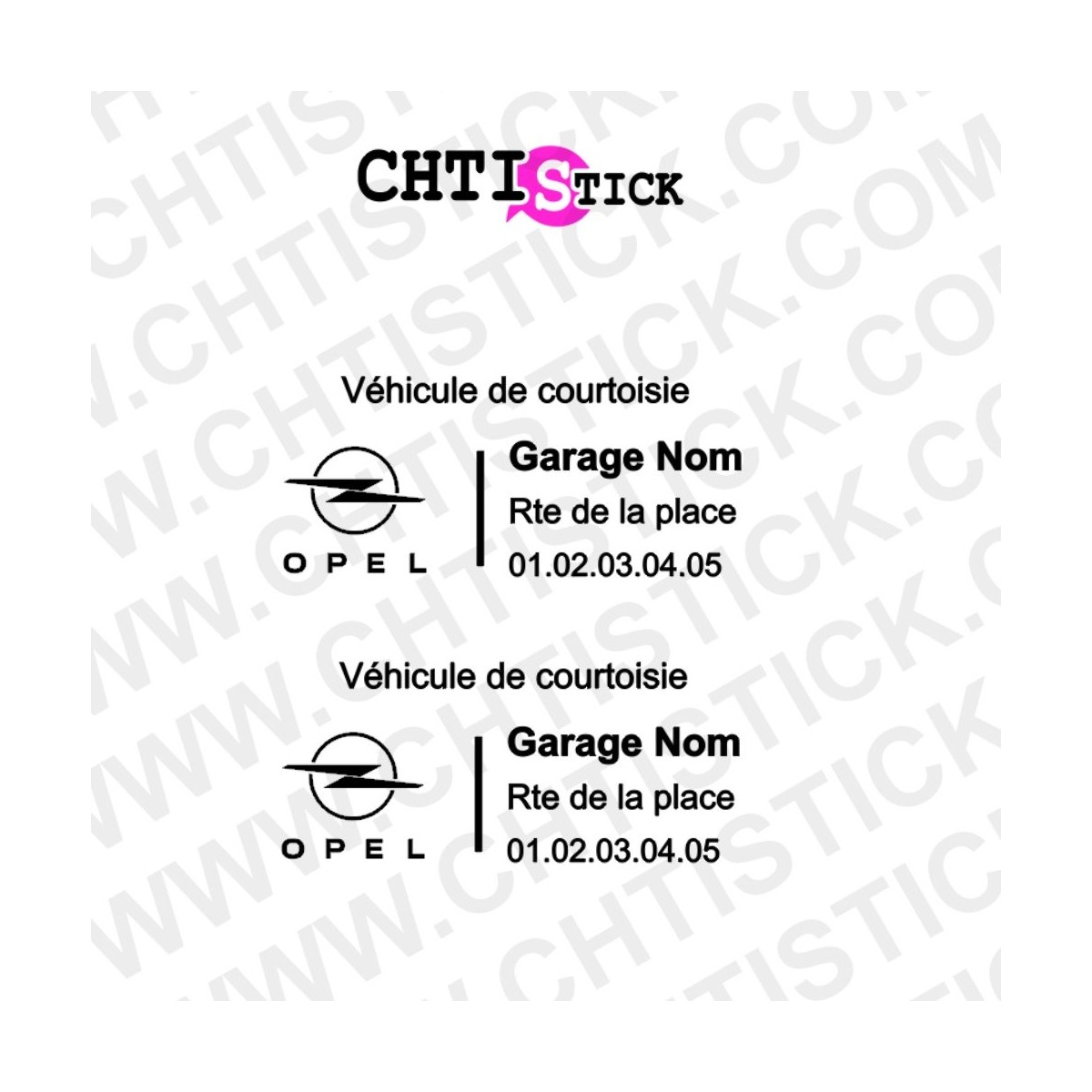 MARQUAGE VOITURE DE PRET OPEL