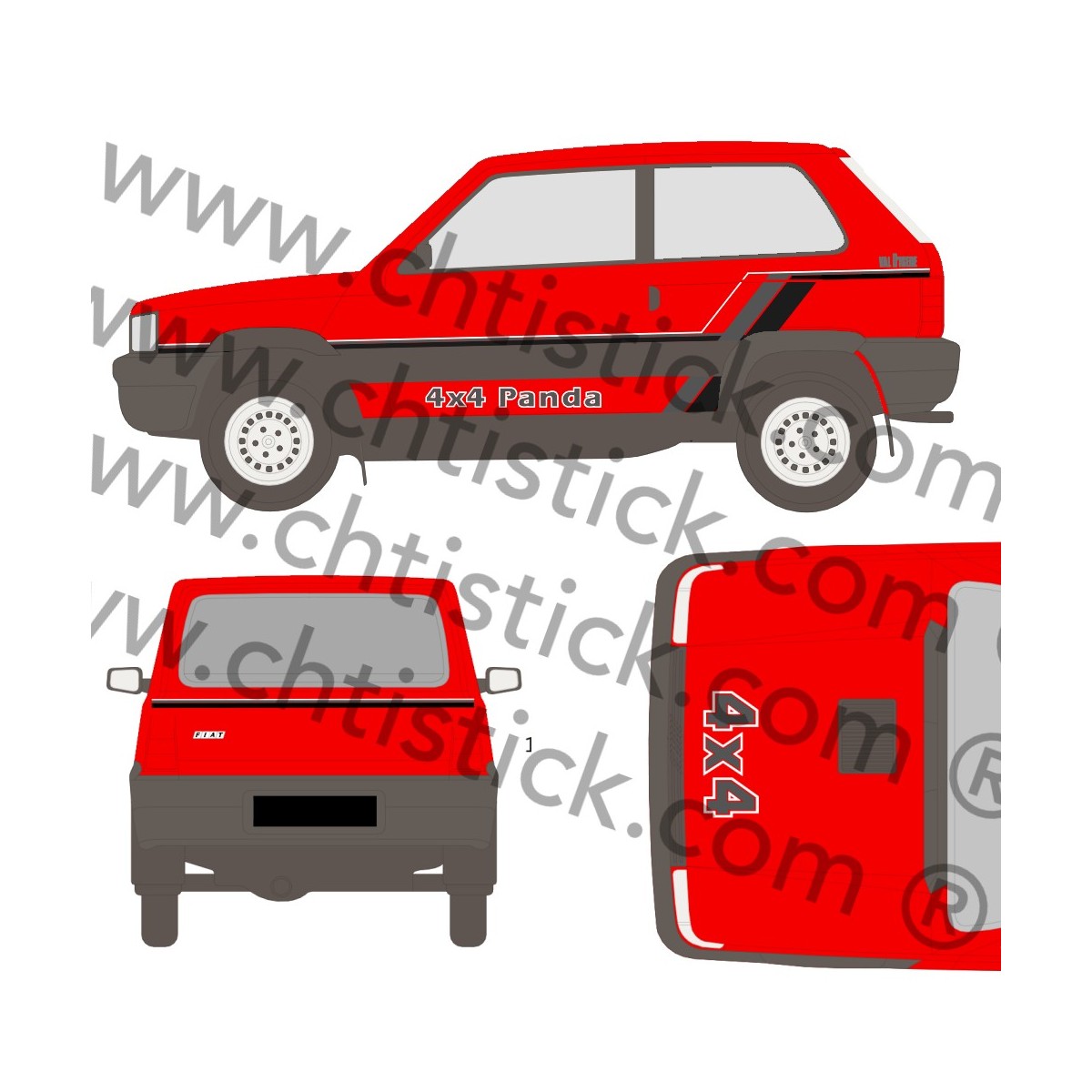 Autocollant Panda Val d'isere