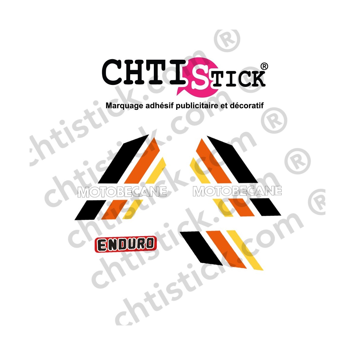 chtistick Kit Stickers Motobécane M50 EV Phase 3 Rouge