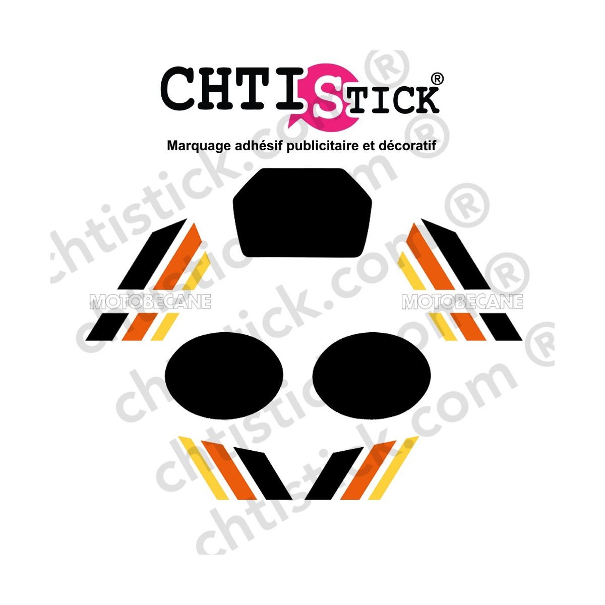 Kit Stickers Motobécane M50 EW Rouge