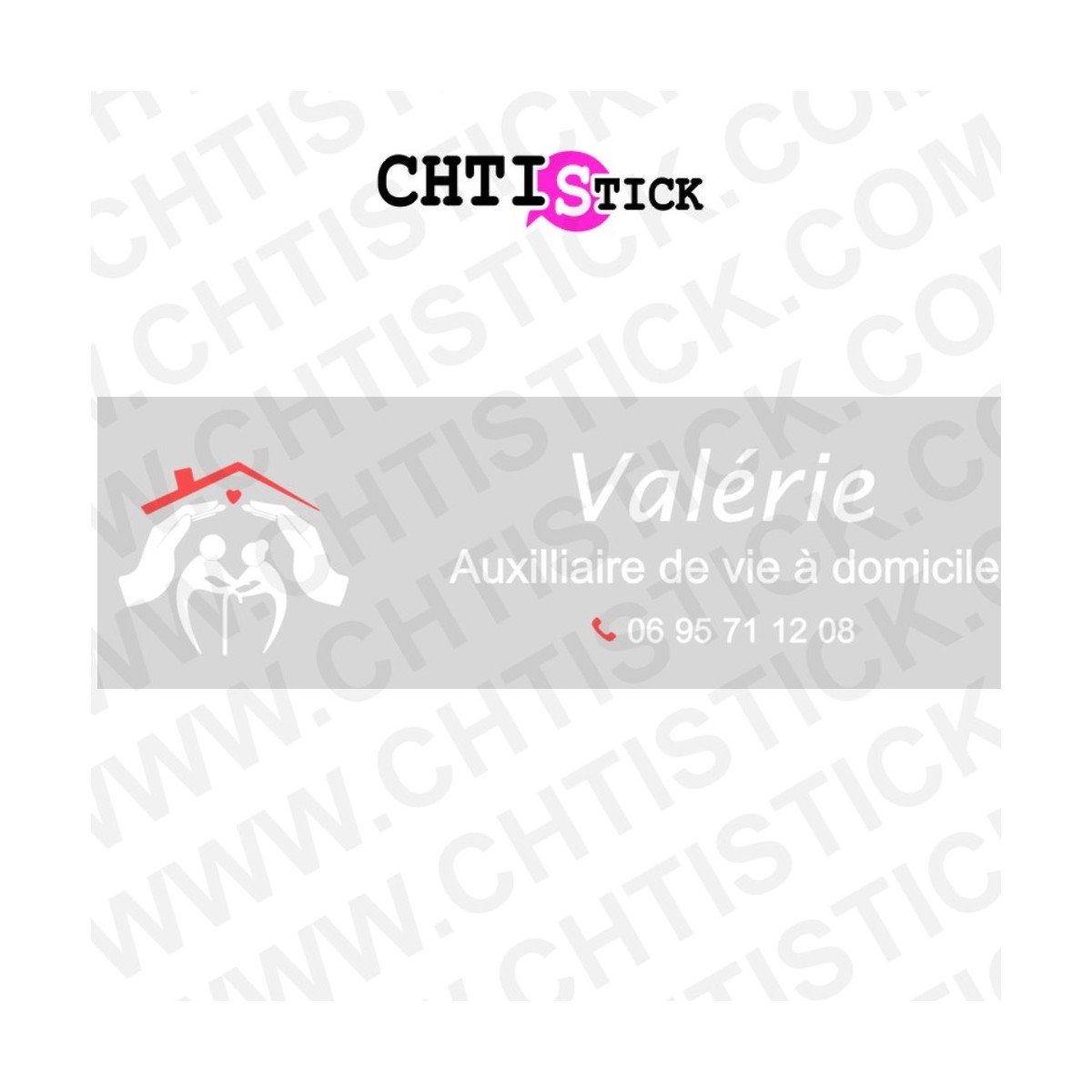 chtistick Autocollant Service à la personne