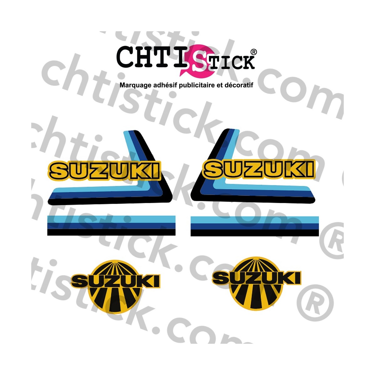 chtistick Stickers moto Suzuki 125 RM 1979