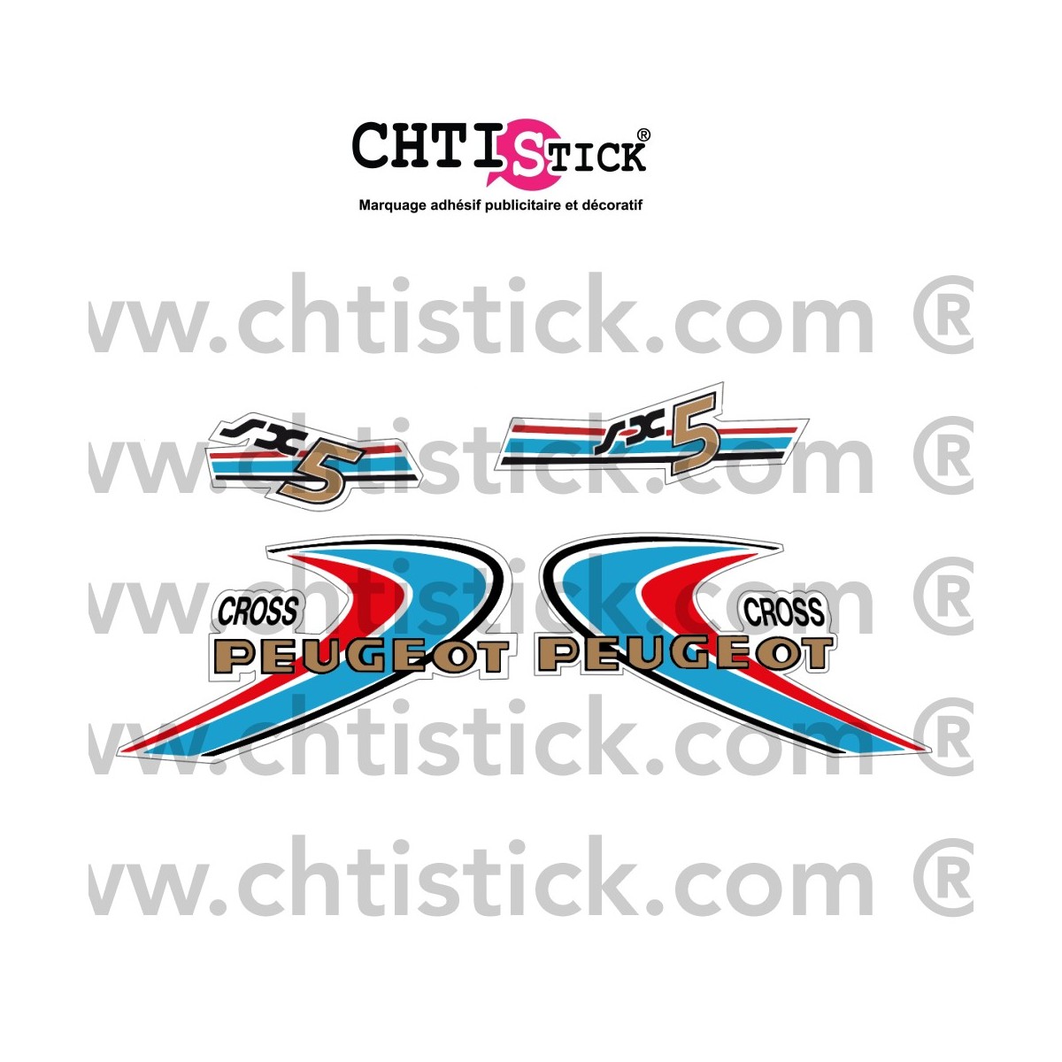 Stickers Peugeot SX5 Cross 1979