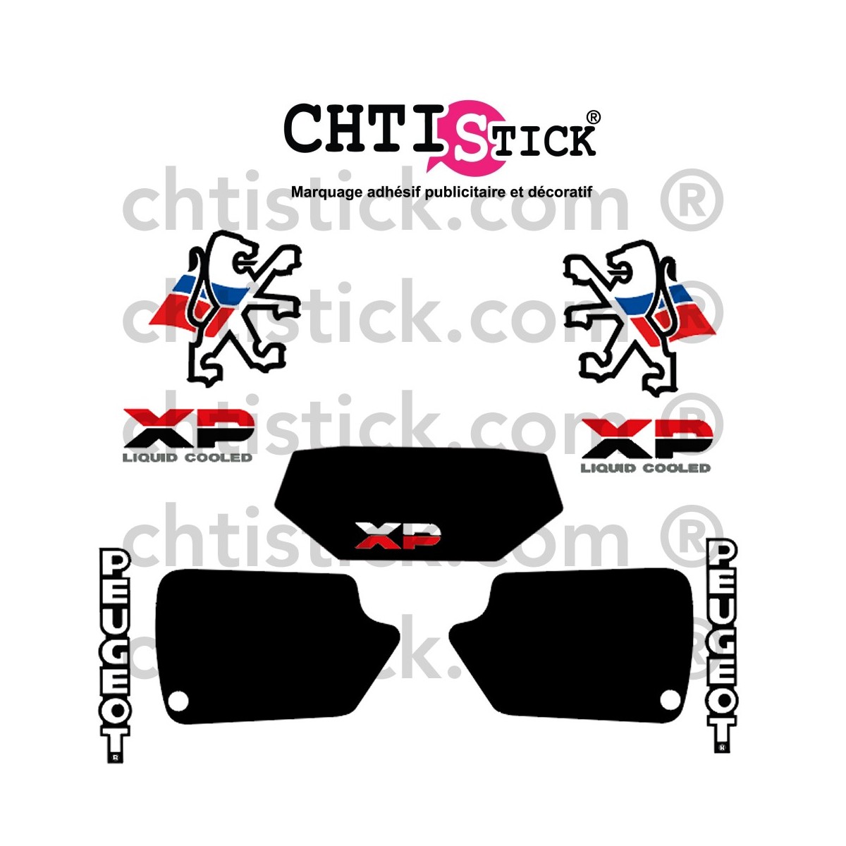 Stickers Peugeot XP-LC Blanche