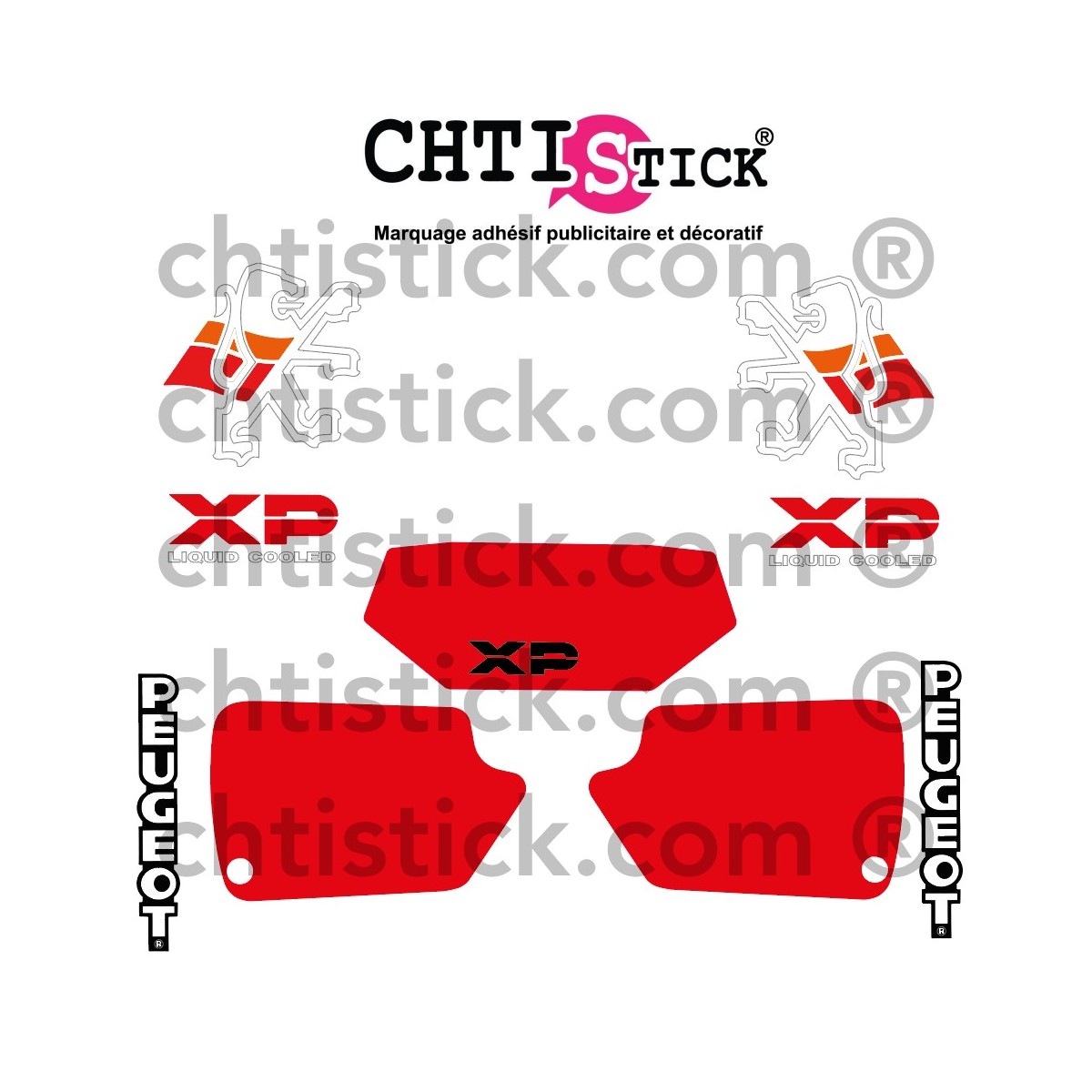Stickers Peugeot XP-LC Noire