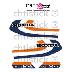 AUTOCOLLANT HONDA 500 XLS 79 BLANCHE
