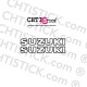 Deux stickers SUZUKI 9 cm coloris au choix