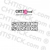 Deux stickers SUZUKI 9 cm coloris au choix