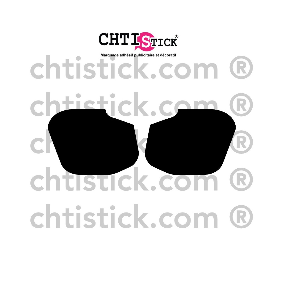 KIT AUTOCOLLANTS YAMAHA 80 YZ CACHES LATERAUX NOIRS