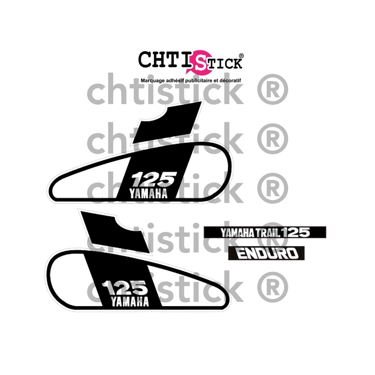 KIT AUTOCOLLANTS YAMAHA 125 DTF 1979