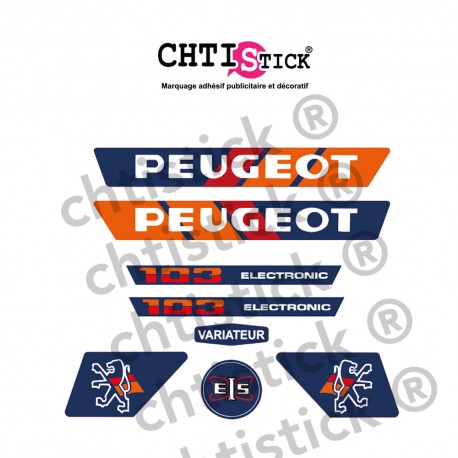 Kit autocollants Peugeot 103 MVL BLEU