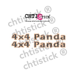 Stickers 4x4 Panda type Mk2 GRIS ORANGE