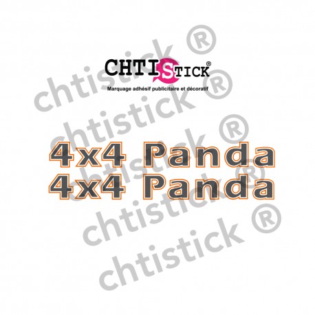 Stickers 4x4 Panda type Mk2 GRIS ORANGE