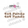 Stickers 4x4 Panda type Mk2 GRIS ORANGE