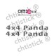 Stickers 4x4 Panda type Mk2 GRIS BLANC