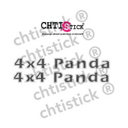 Stickers 4x4 Panda type Mk2 GRIS BLANC