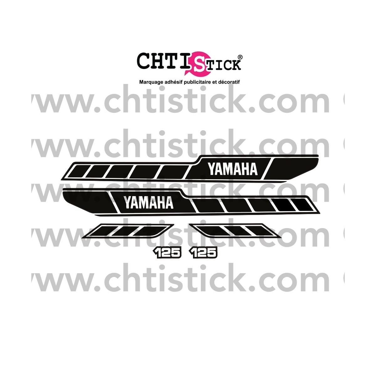 chtistick KIT AUTOCOLLANTS MOTO YAMAHA 125 RDX 78 NOIR