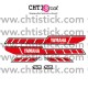 KIT AUTOCOLLANTS MOTO YAMAHA 125 RDX 78 ROUGE