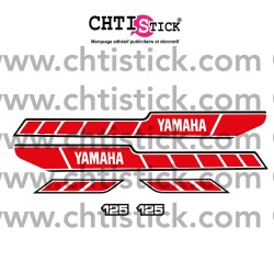KIT AUTOCOLLANTS MOTO YAMAHA 125 RDX 78 ROUGE