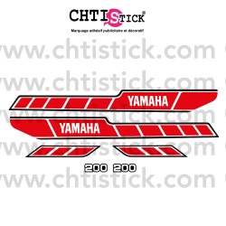 KIT AUTOCOLLANTS MOTO YAMAHA 200 RDX 78 ROUGE