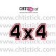 Sticker 4x4 PANDA capot lisere