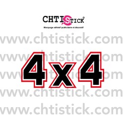 Sticker 4x4 PANDA capot lisere