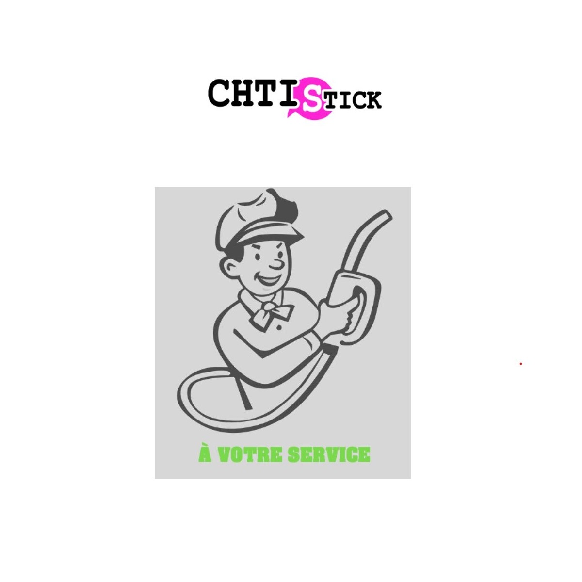 AUTOCOLLANT POMPISTE SANS FOND