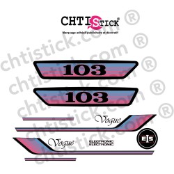 Kit autocollants Peugeot 103 Vogue Rose
