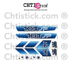 Kit Autocollants Peugeot 103 SP Bleu