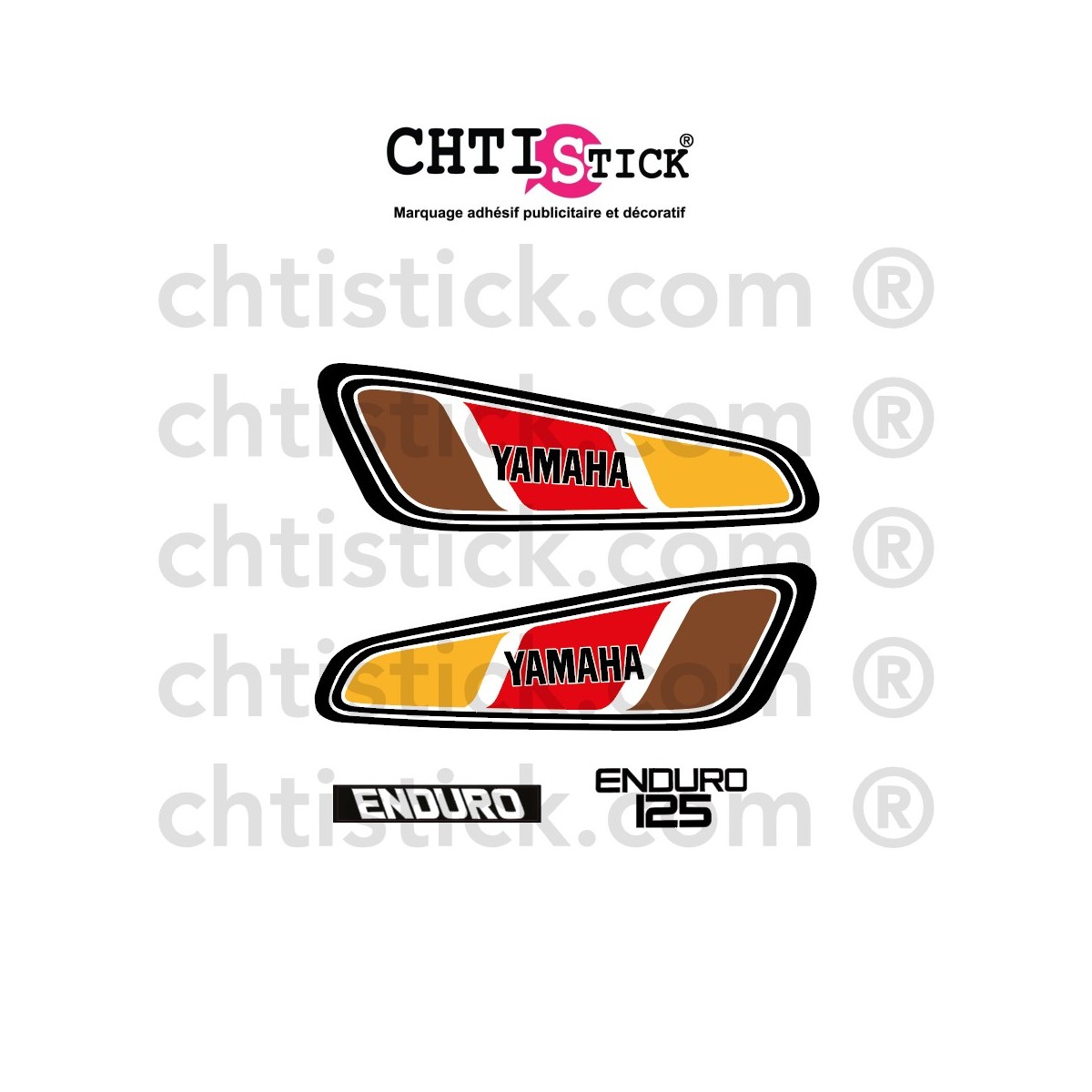 Kit Stickers Yamaha 125 DTF 1976 