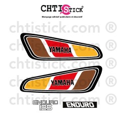 Autocollants Yamaha 125 DTF pour réservoir rouge