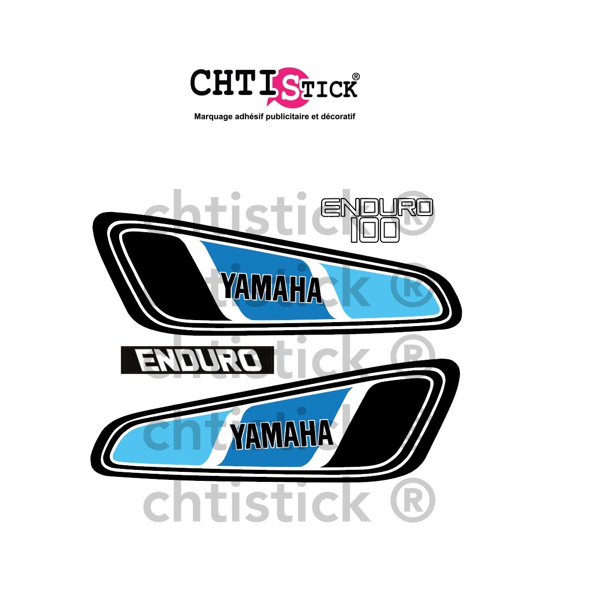 autocollant Yamaha dt 100 1977