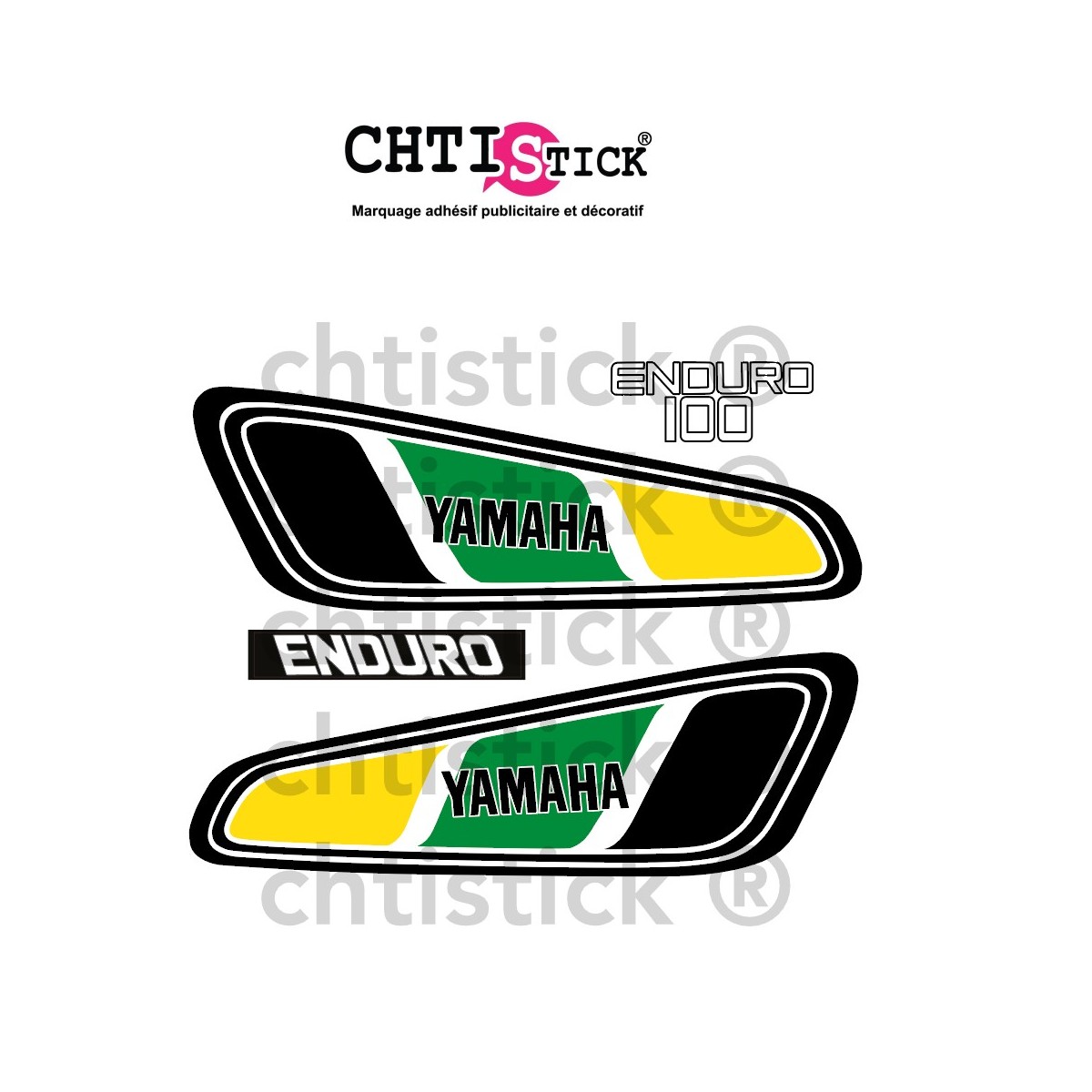 autocollant Yamaha dt 100 1977