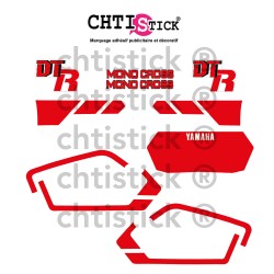 STICKERS YAMAHA 50 DTR 1989 Blanche