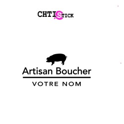 Autocollant artisan boucher