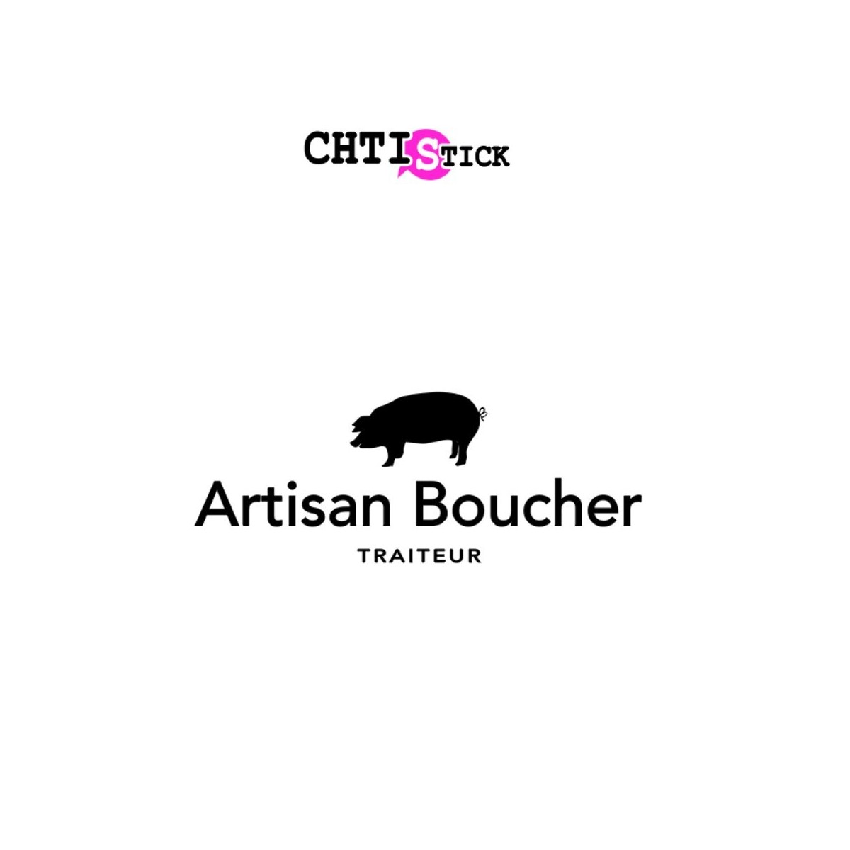 Autocollant artisan boucher traiteur