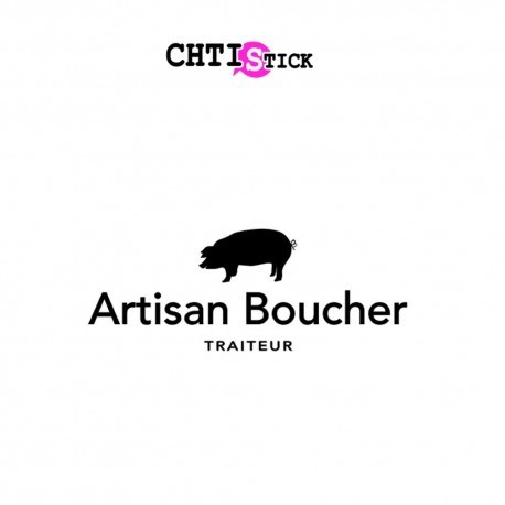 Autocollant artisan boucher traiteur