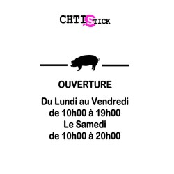 Autocollant horaires pour boucherie charcuterie
