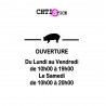 AUTOCOLLANT HORAIRES BOUCHERIE
